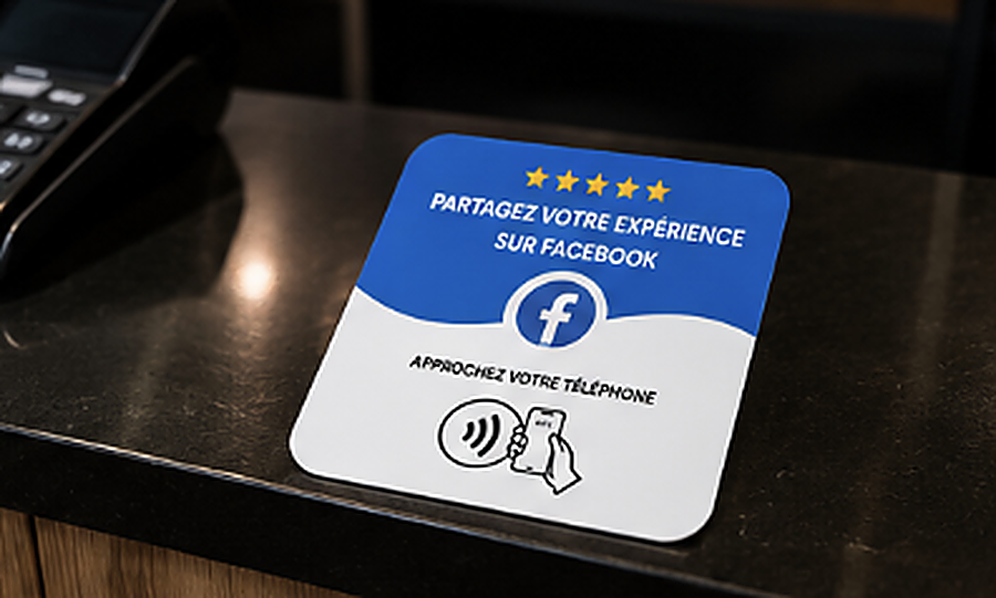 Plaque NFC Facebook — vue 2