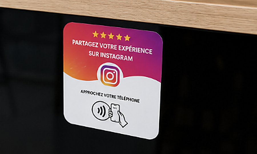 Plaque NFC Instagram — vue 2